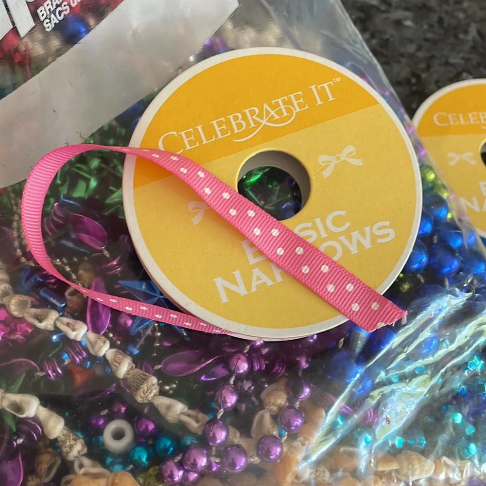 Gallon Bag of Necklaces/Ribbon
